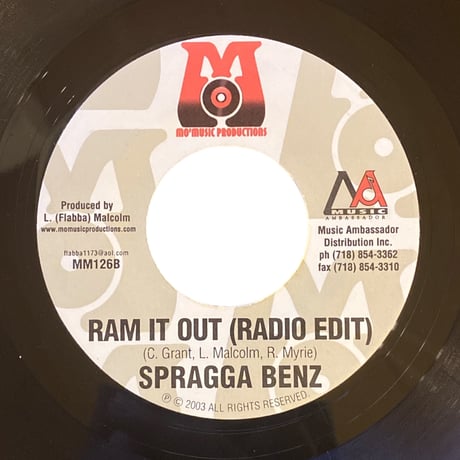 RAM IT OUT / SPRAGGA BENZ (7インチレコード)