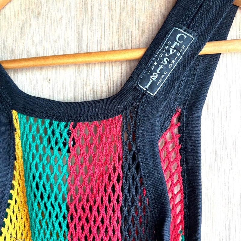 新品　レゲエ網シャツ　ジャマイカＭサイズ　イギリス　アミシャツ レゲエ網シャツ THE ORIGINAL ENGLISH MESH VEST アミシャツ