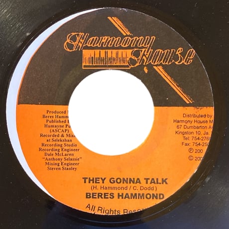 THEY GONNA TALK / BERES HAMMOND (7インチレコード)