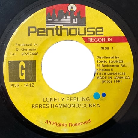 LONELY FEELING / BERES HAMMOND & COBRA (7インチレコード)