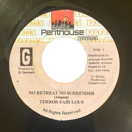 NO RETREAT NO SURENDER / TERROR FABULOUS (7インチレコード)
