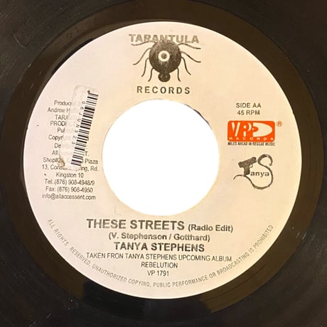 THESE STREET / TANYA STEPHENS (7インチレコード)