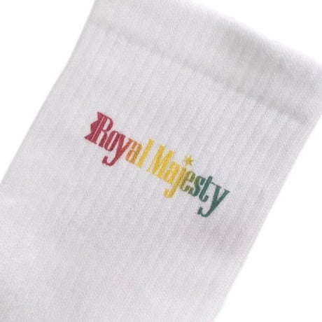 ROYAL MAJESTY / RASTA COLOR BRAND LOGO SOCKS【WHITE】