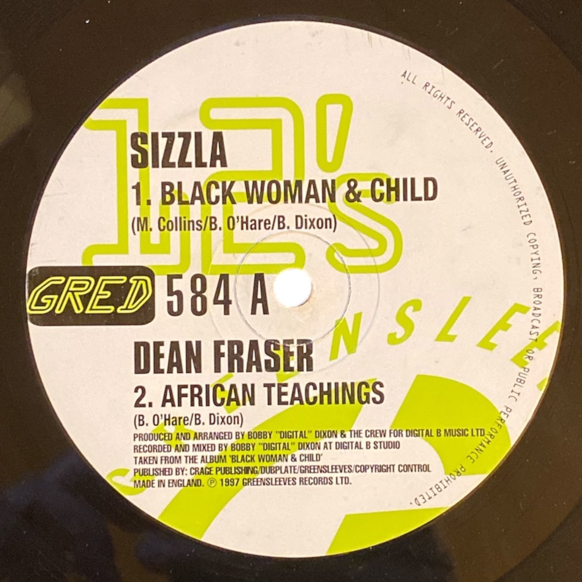 BLACK WOMAN & CHILD / LOVE IS DIVINE / SIZZLA (