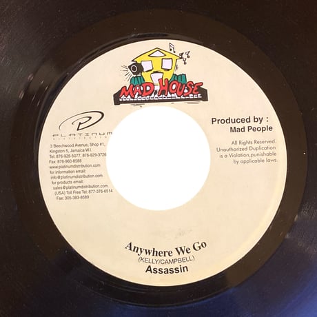 ANYWHERE WE GO / ASSASSIN (7インチレコード)