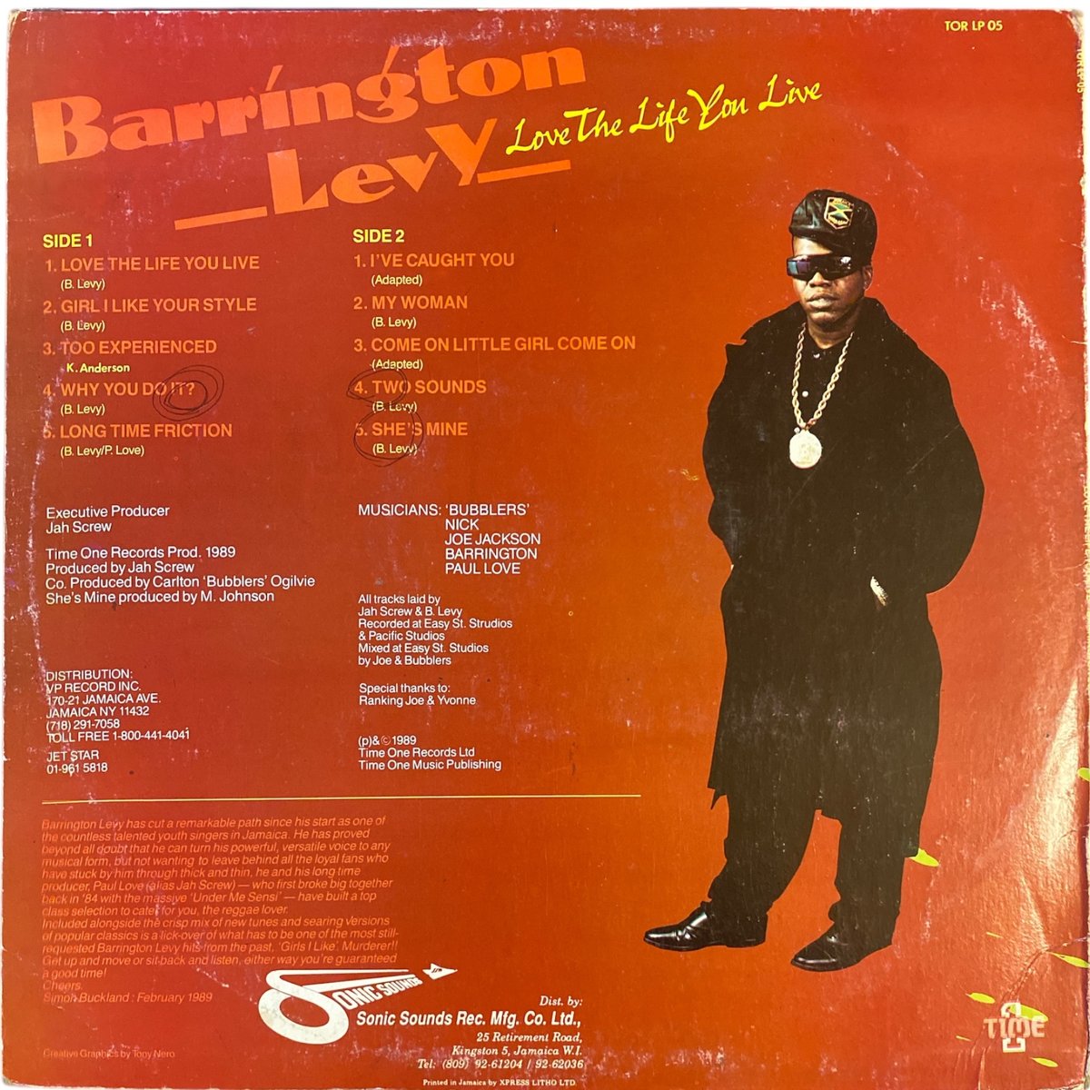 LOVE THE LIFE YOU LIVE / BARRINGTON LEVY (LPレコー