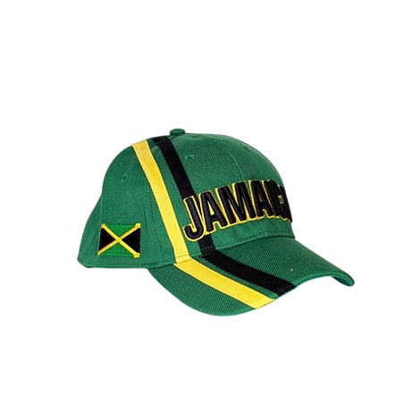 JA直輸入 JAMAICA CAP stripe/ Green
