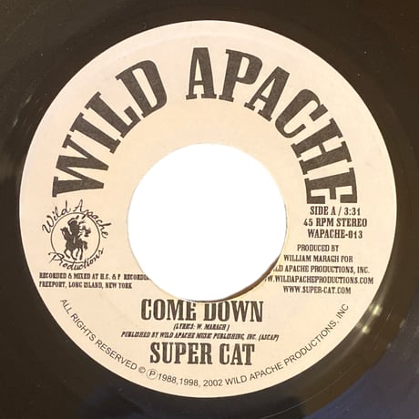 再入荷！COME DOWN / SUPER CAT (7インチレコード)