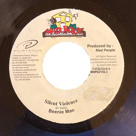 SILENT VIOLENCE / BEENIE MAN (7インチレコード)