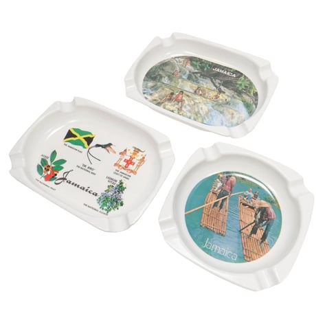 ジャマイカ直輸入　"JAMAICA" "DUNNS RIVER" "BAMBOO"　デッドストック　プラスチック  灰皿 トレー 〈数量限定〉