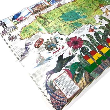 ジャマイカ直輸入！  "JAMAICA CLASSIC MAP" ジャマイカマップ ポスター〈数量限定〉