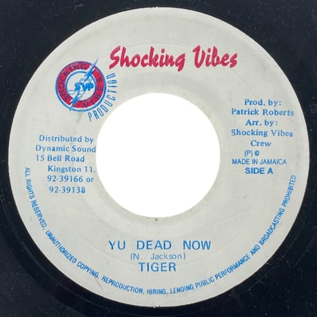 YU DEAD NOW / TIGER (7インチレコード)