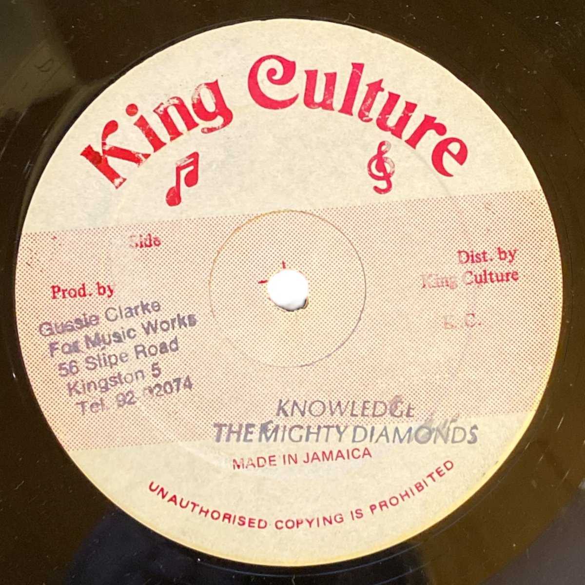 KM Ftheworld レコード KNOWLEDGE - THE MIGHTY DIAMONDS / CHU WA WA - H