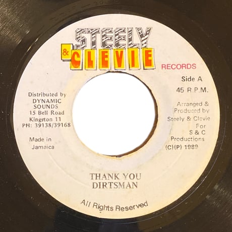 THANK YOU / DIRTSMAN (7インチレコード)