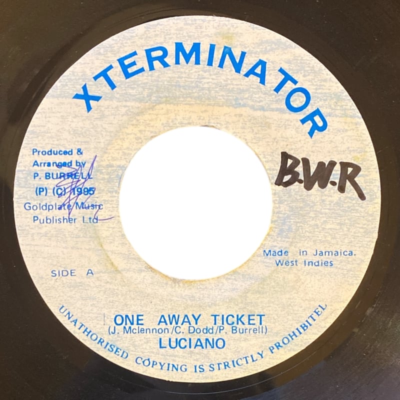 ONE AWAY TICKET / LUCIANO (7インチレコード) | レゲエとジャマイ