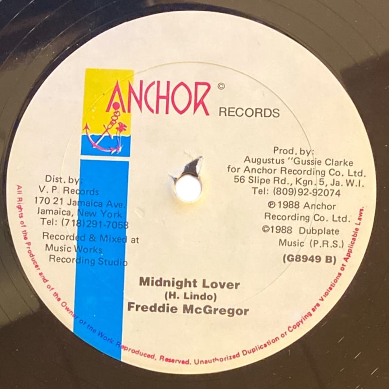 MIDNIGHT LOVER / FREDDIE McGREGORY (12インチレコード)