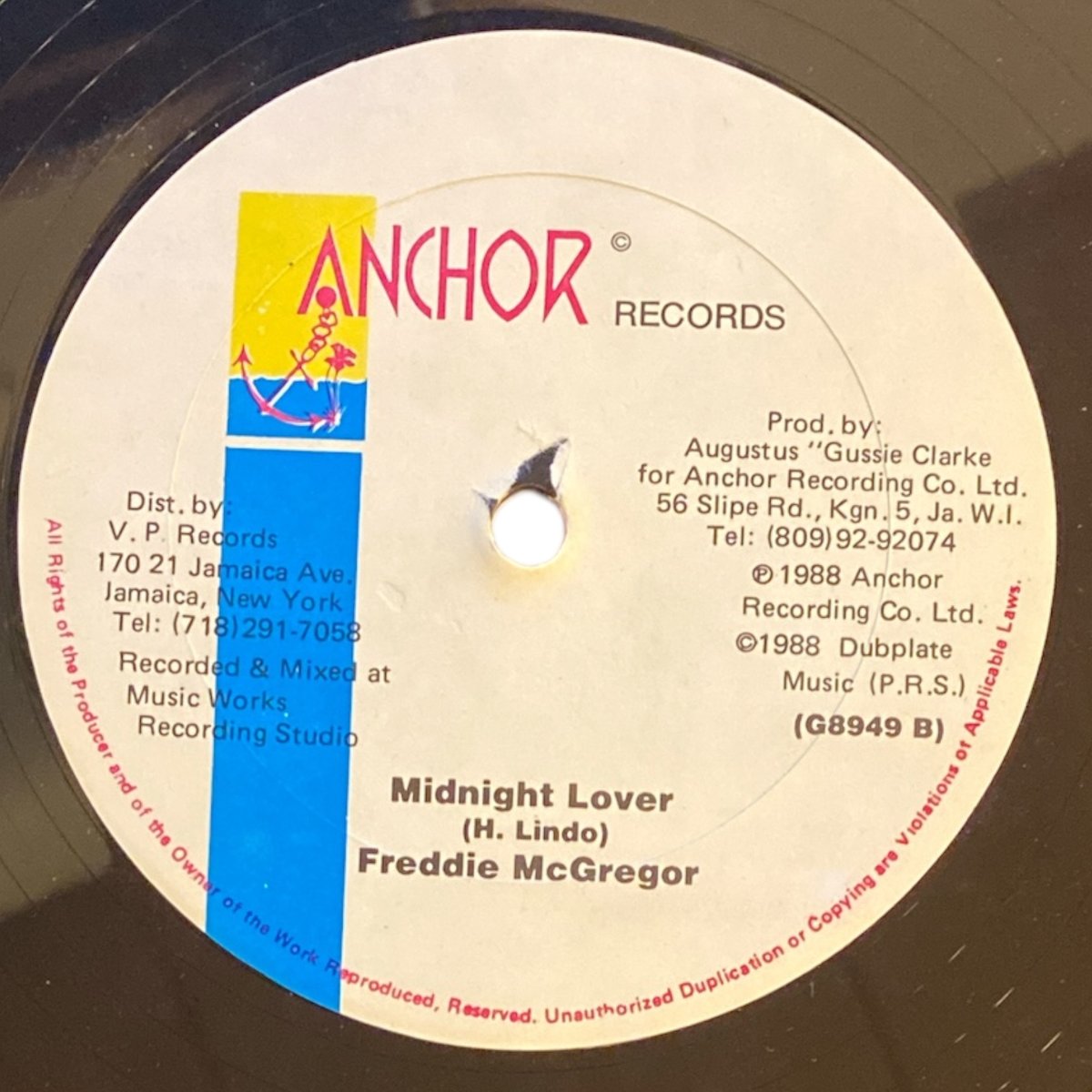 Merry レコード　レア MIDNIGHT LOVER / FREDDIE McGREGORY (12インチレコード)