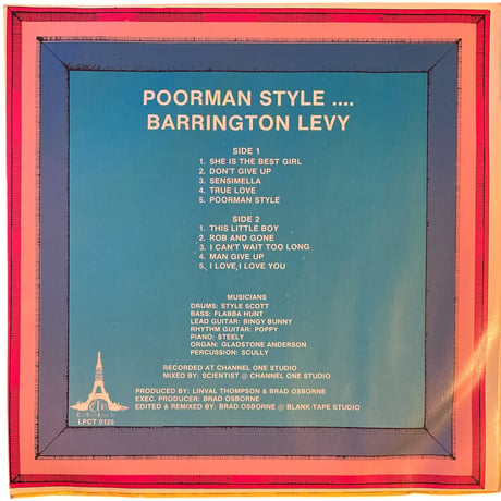 POORMAN STYLE... / BARRINGTON LEVY (LPレコード)