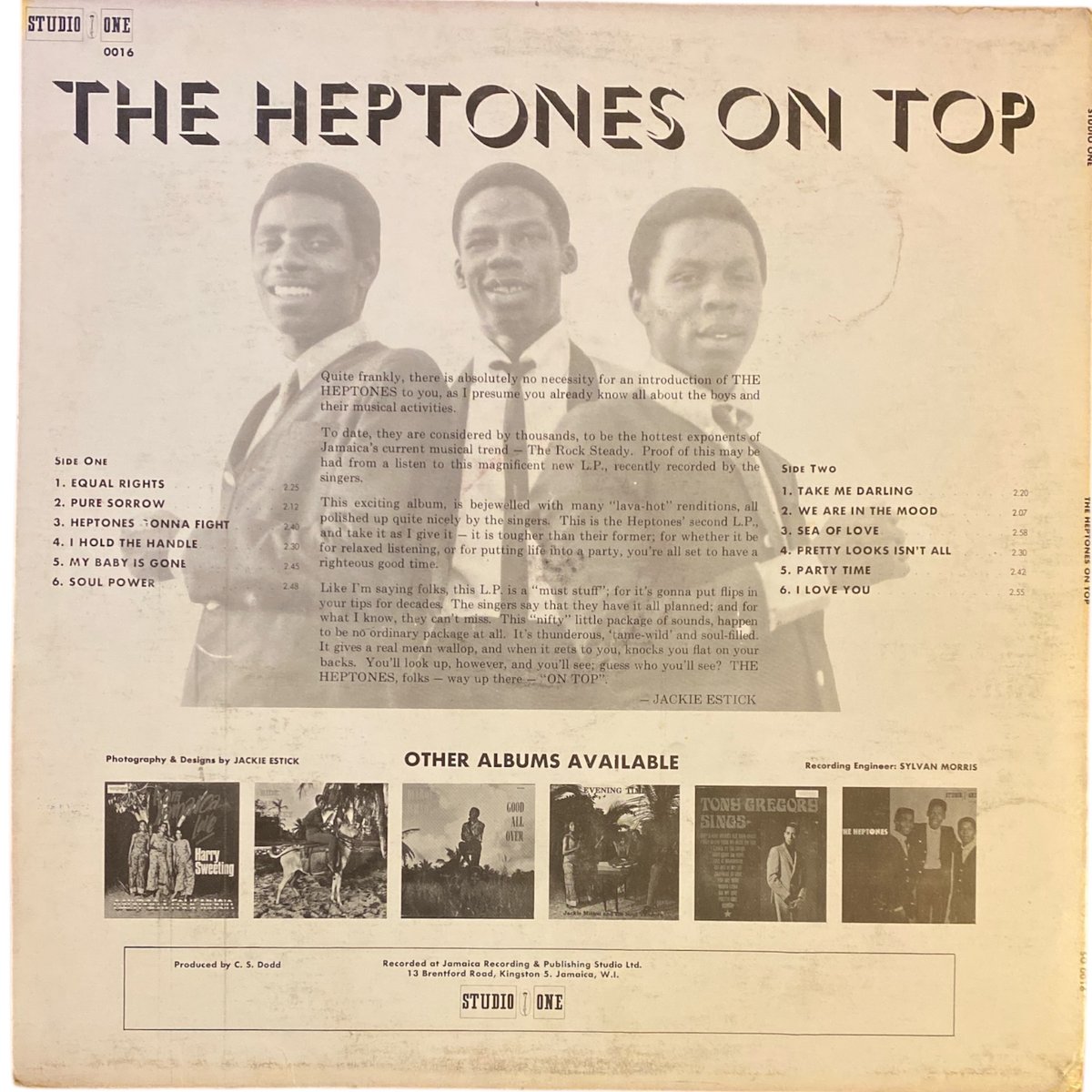 ON TOP / THE HEPTONES (LPレコード) | レゲエとジャマイカグッズ！T