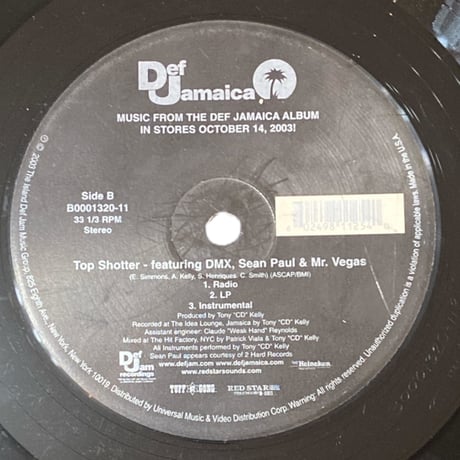 ANYTHING GOES ft.CNN - WAYNE WONDER & LEXXUS / TOP SHOTTER ft.DMX - SEAN PAUL & MR.VEGAS (12インチレコード)