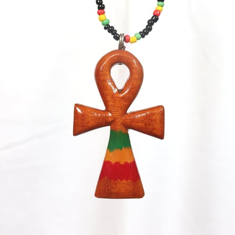 ⚪︎JA直輸入　Wood Ankh Necklace