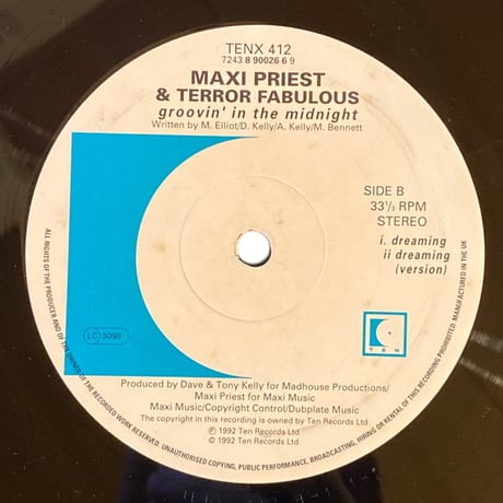 GROOVIN' IN THE MIDNIGHT - MAXI PRIEST / DREAMING - MAXI PRIEST & TERROR FABULOUS (12インチレコード)