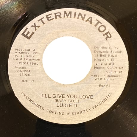 I'LL GIVE YOU LOVE / LUKIE D (7インチレコード)