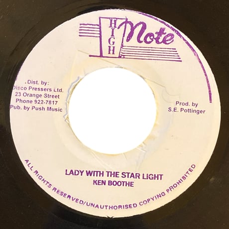 LADY WITH THE STAR LIGHT / KEN BOOTHE (7インチレコード)