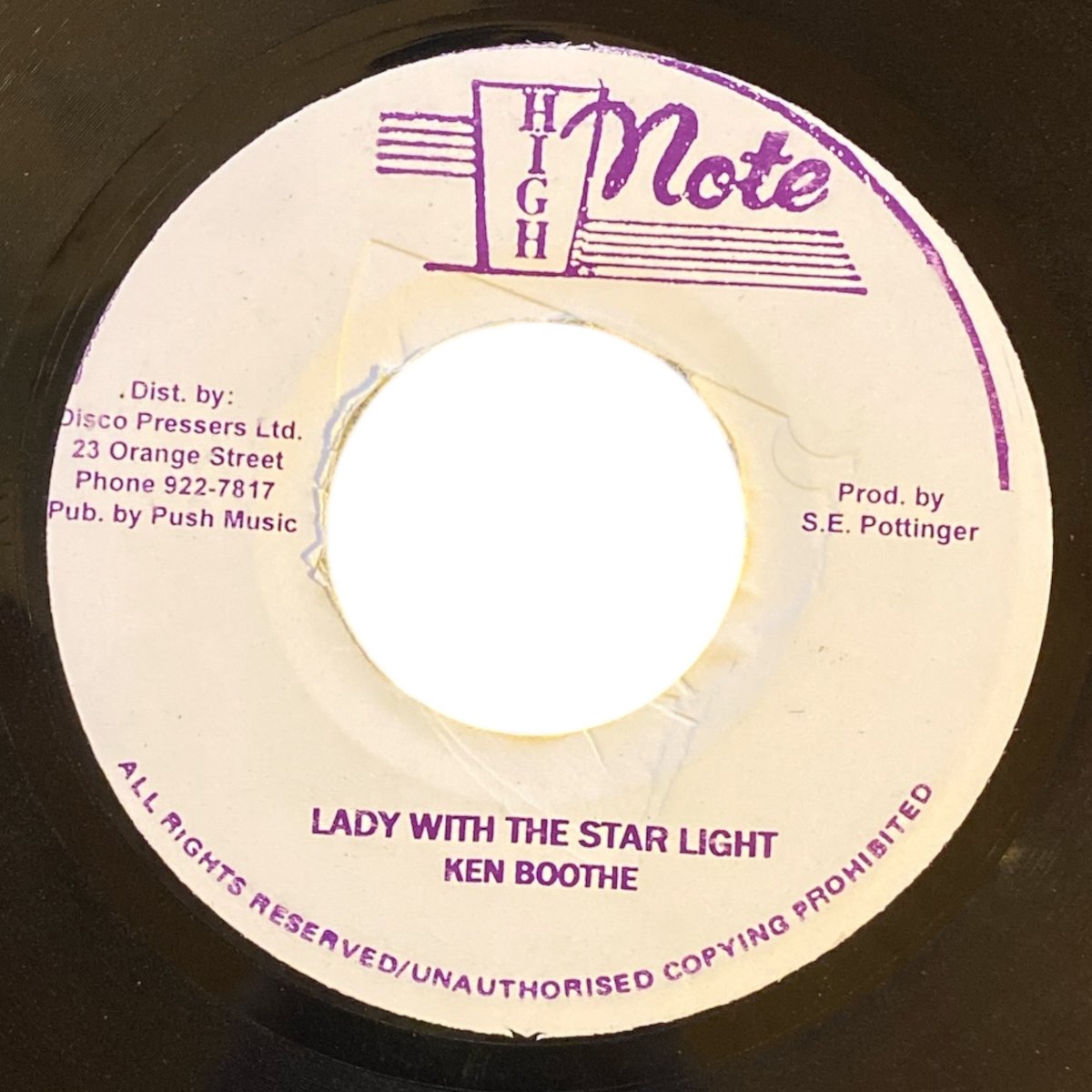 LADY WITH THE STAR LIGHT / KEN BOOTHE (7インチレコード