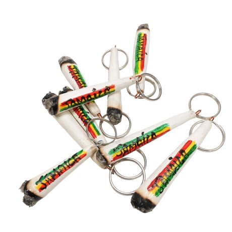 ジャマイカ直輸入　"SPLIF"  KEYRING" ハンドメイド品