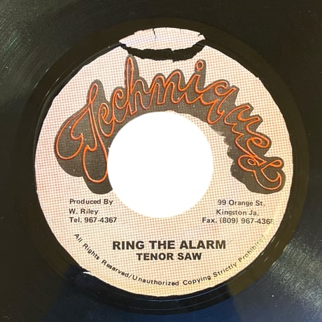 RING THE ALARM / TENOR SAW (7インチレコード)