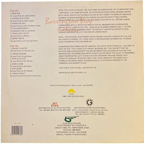 BARRINGTON LEVY COLLECTION / BARRINGTON LEVY (LPレコード)