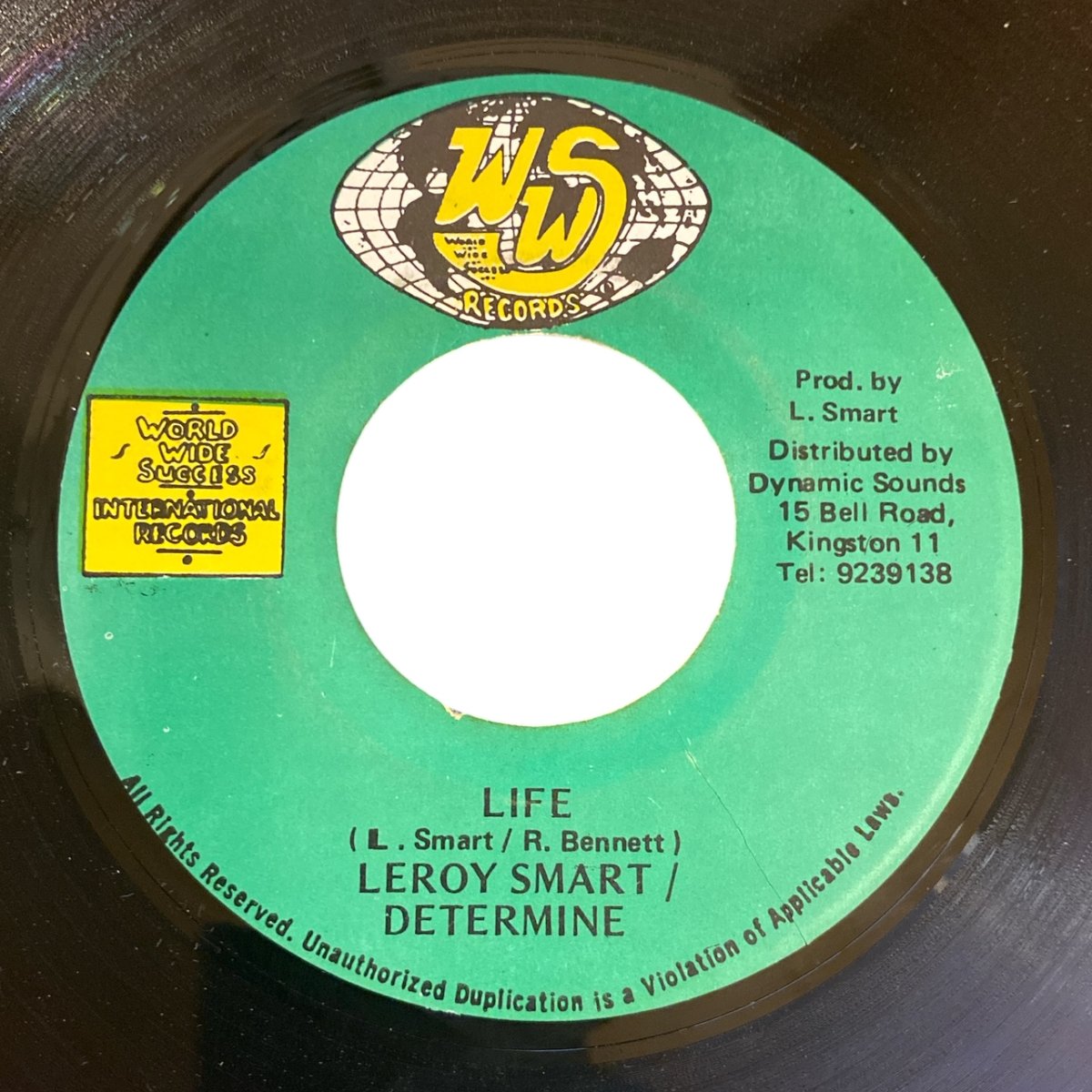 LIFE / LEROY SMART & DETERMINE (7インチレコード) | レゲエ