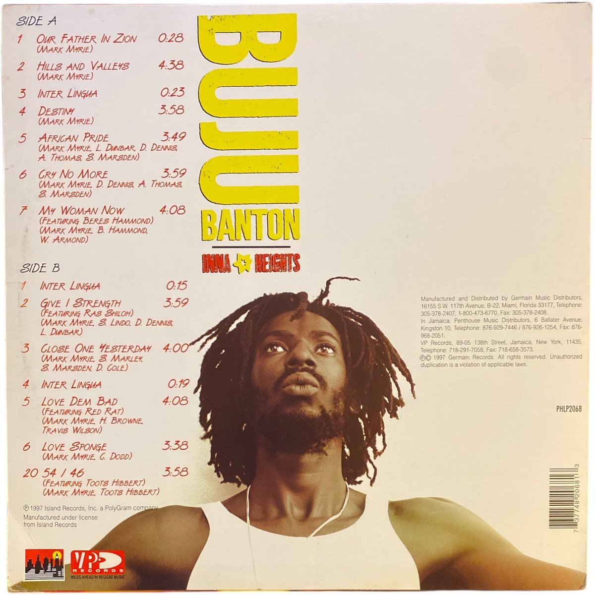 INNA HEIGHTS / BUJU BANTON (LPレコード) | レゲエとジャマイカ
