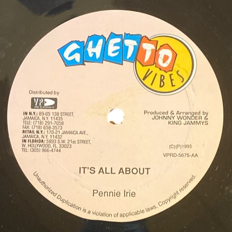 BOY FI DEAD / IT'S ALL ABOUT / MADD COBRA / PENNIE IRIE (12インチレコード)