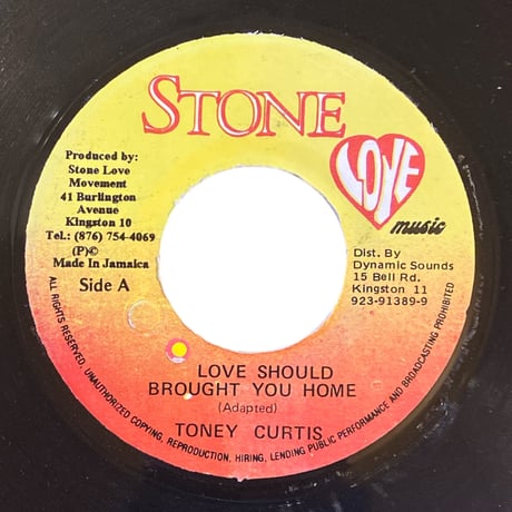 LOVE SHOULD BROUGHT YOU HOME / TONEY CURTIS (7インチレコード)