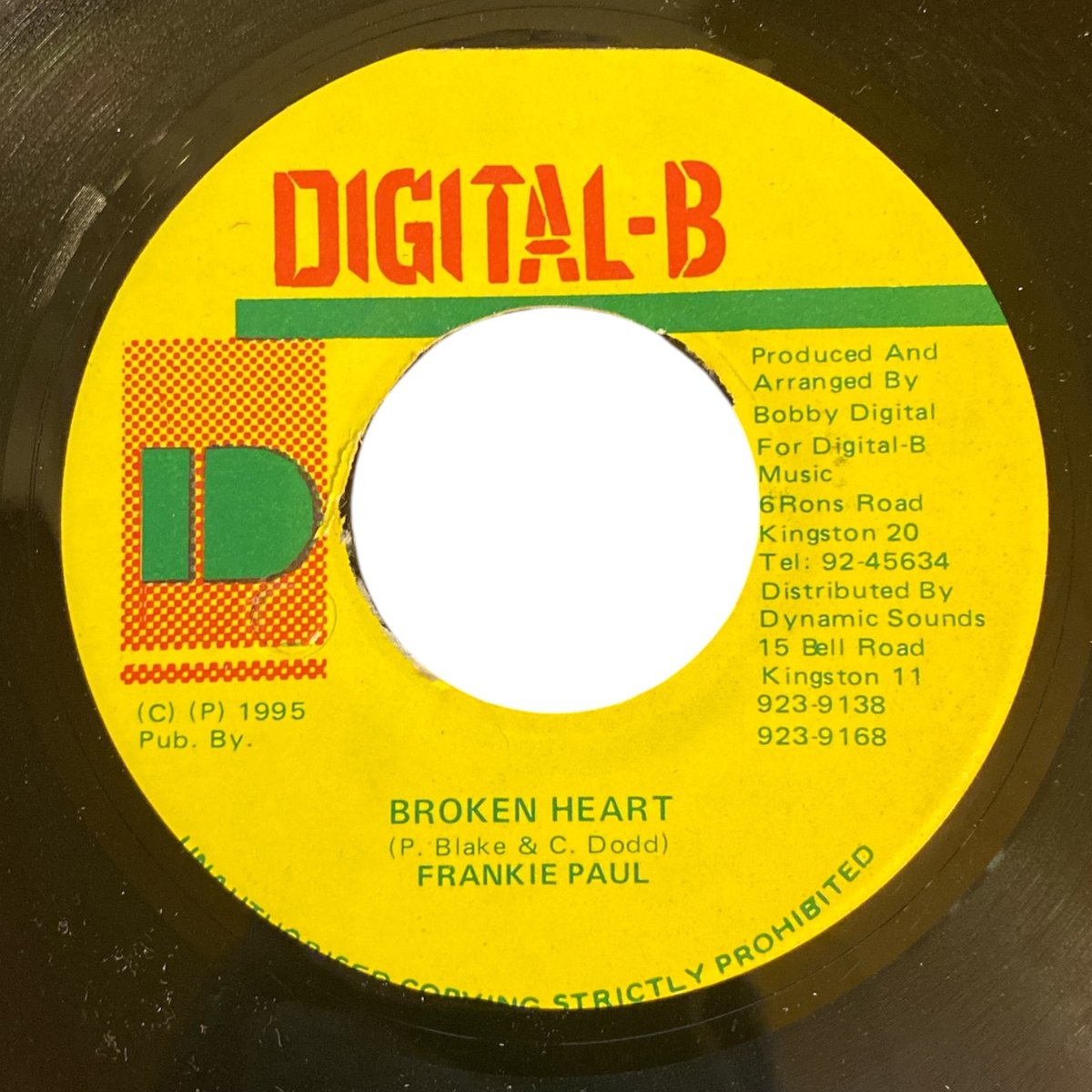 4189 FRANKIE PAUL CAROLINE レゲエ レコード BROKEN HEART / FRANKIE PAUL (7インチレコード) | レゲエとジャ