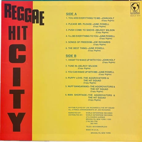REGGAE HIT THE CITY / VA (LPレコード)