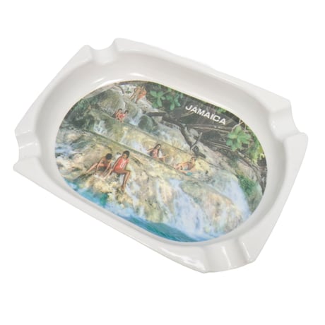 ジャマイカ直輸入　"JAMAICA" "DUNNS RIVER" "BAMBOO"　デッドストック　プラスチック  灰皿 トレー 〈数量限定〉