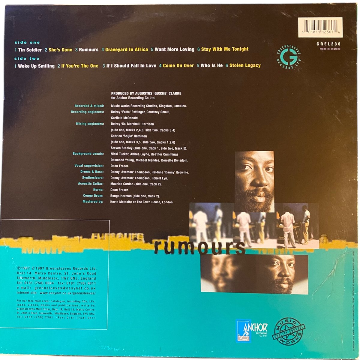 RUMOURS / FREDDIE McGREGOR (LPレコード) | レゲエとジャマイカ