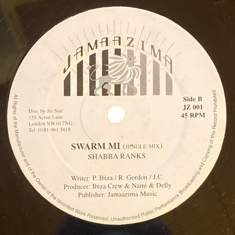 SWARM MI / SHABBA RANKS (12インチレコード)