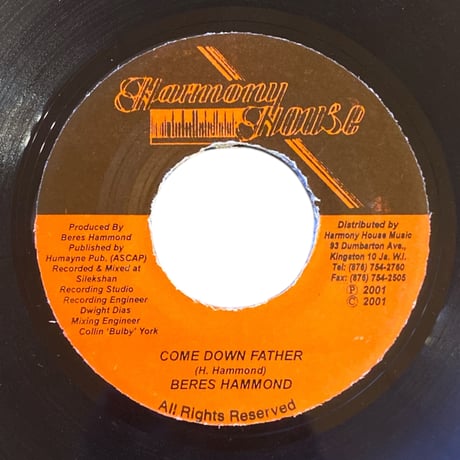 COME DOWN FATHER / BERES HAMMOND (7インチレコード)
