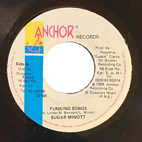 FUNKING SONGS / SUGAR MINOTT (7インチレコード)