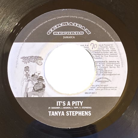 IT'S A PITY / TANYA STEPHENS (7インチレコード)