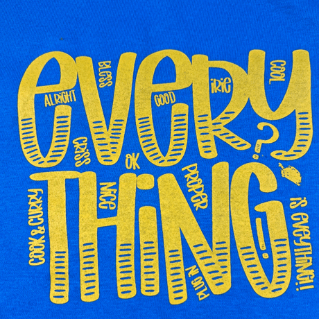 TURTLE MAN's CLUB  "EVERYTHING" T-SHIRTS ［BLUE］家族にもオススメ！S〜XXL KID100〜140