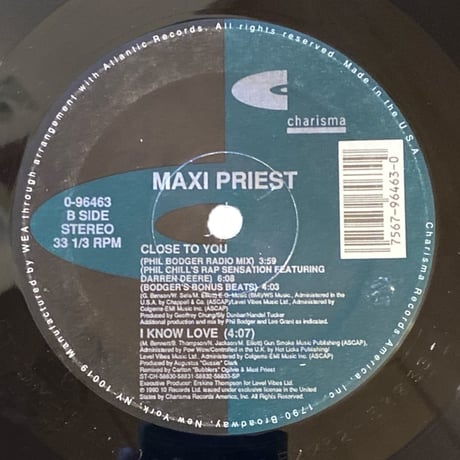 CLOSE TO YOU / MAXI PRIEST (12インチレコード)