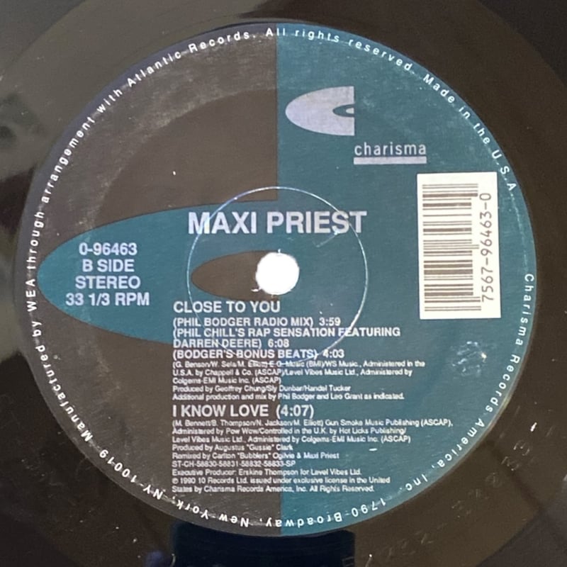 CLOSE TO YOU / MAXI PRIEST (12インチレコード) | レゲエとジャ