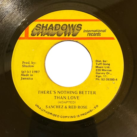THERE'S NOTHING BETTER THAN LOVE / SANCHEZ & RED ROSE (7インチレコード)