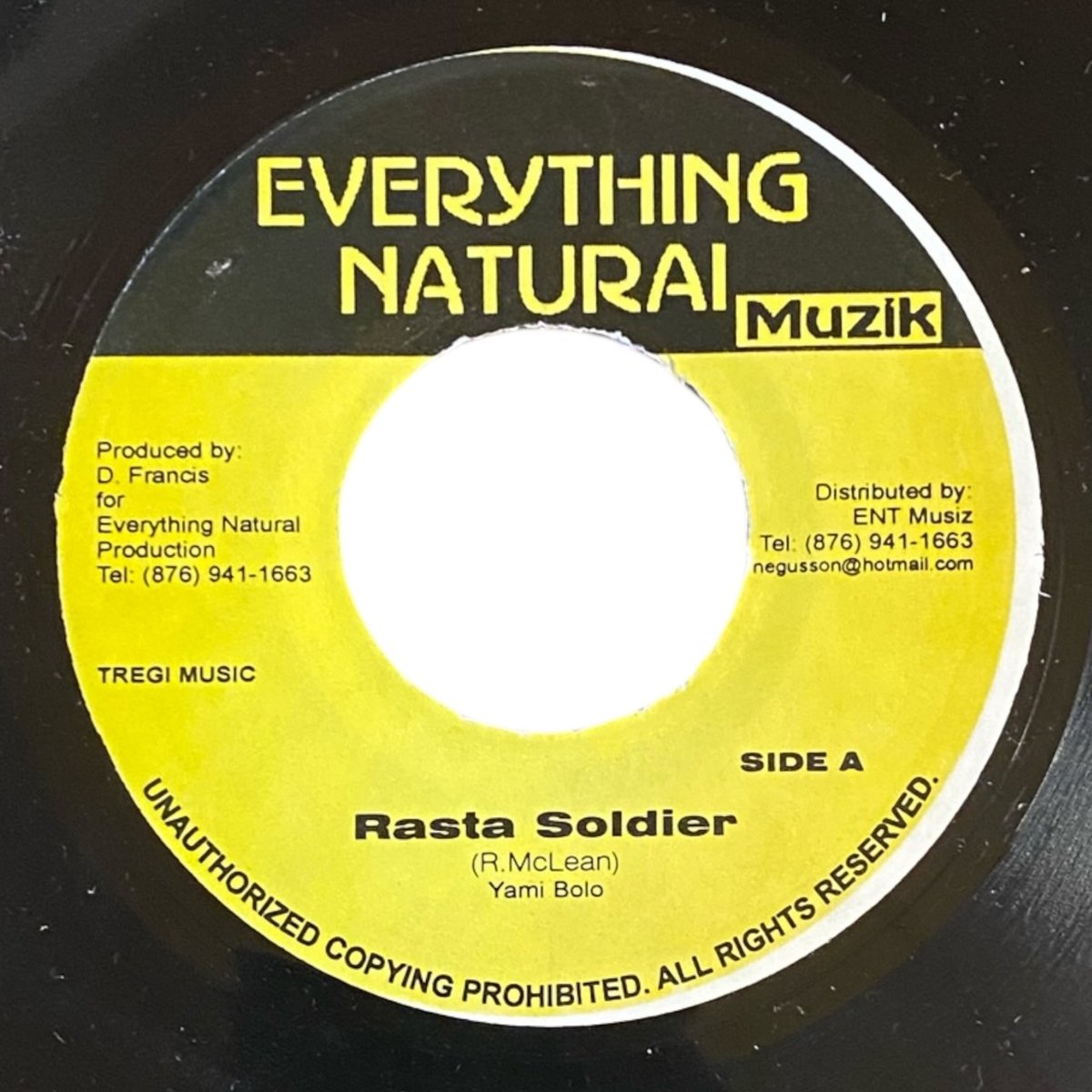 RASTA SOLDIER / YAMI BOLO (7インチレコード) | レゲエとジャマイ