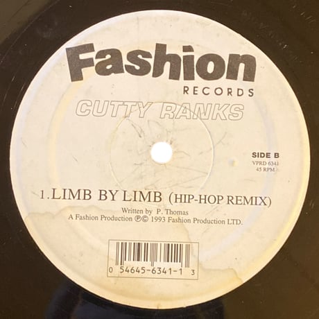 LIMB BY LIMB / CUTTY RANKS (12インチレコード)
